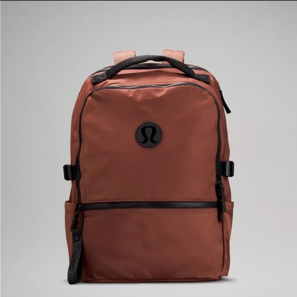 Lululemon Handbags - Lululemon New Crew Backpack 22L Rust Clay Brown Water Repellent Travel Bag